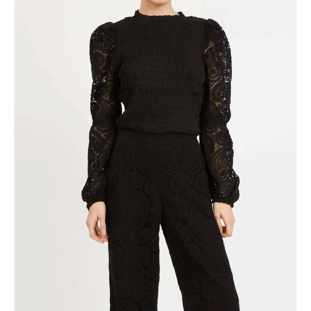 NEW CABALLERO arabella blouse in black lace